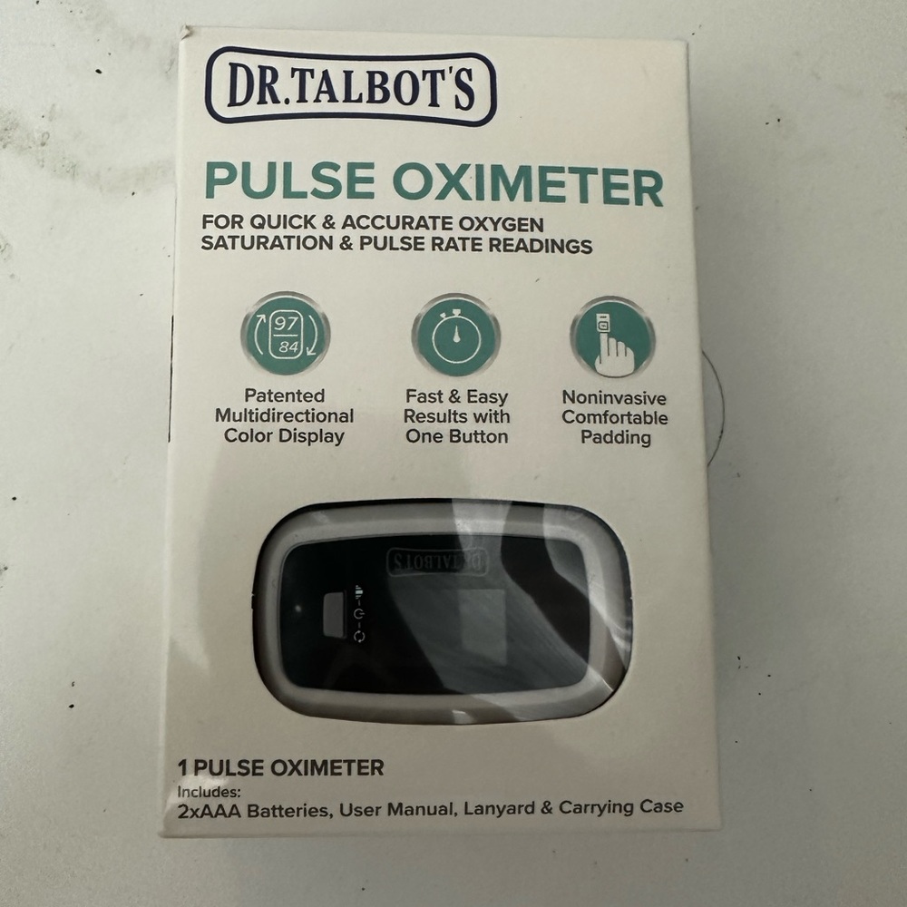 🩺 Dr. Talbot’s Pulse Oximeter Blood Oxygen & Pulse Monitor NIB